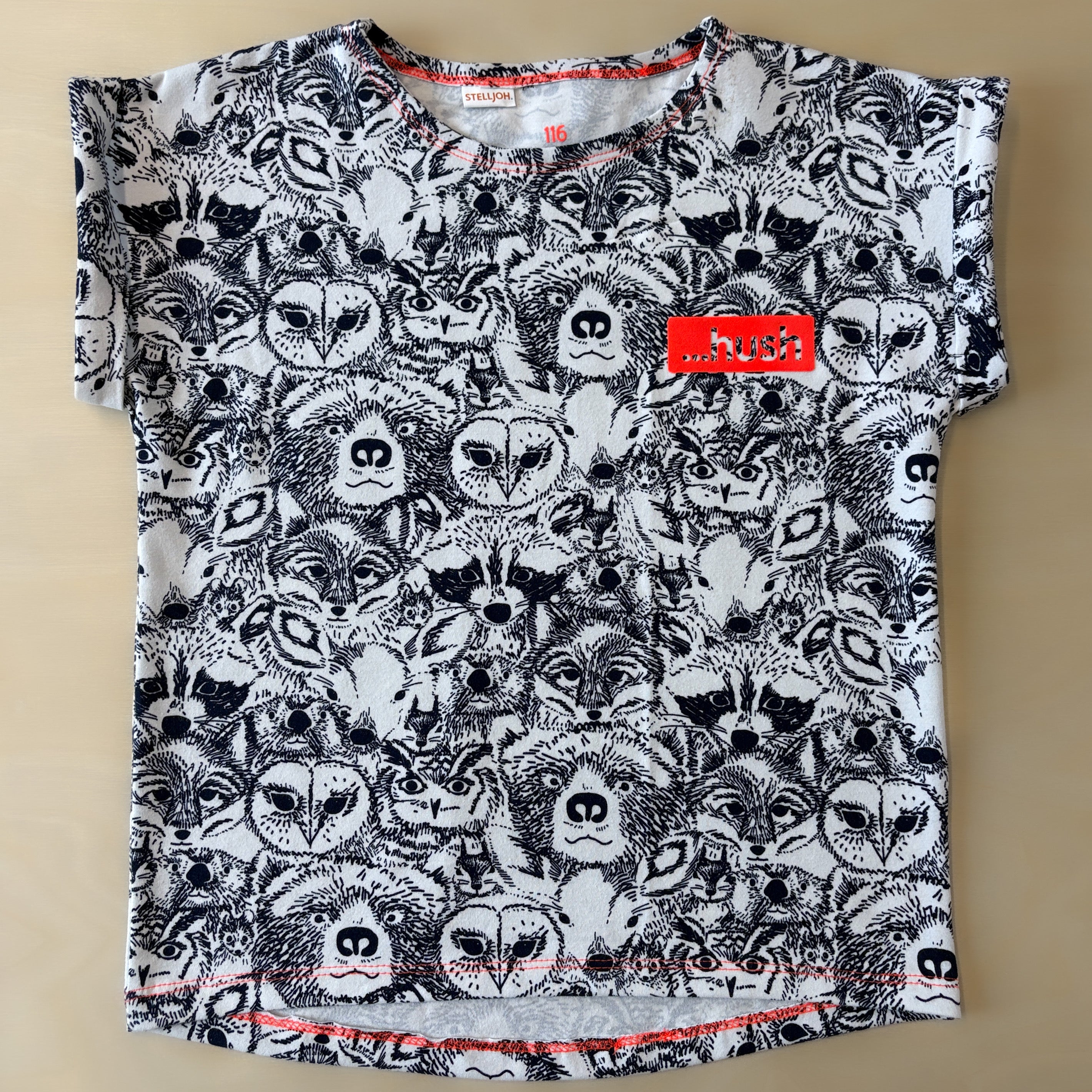 Süßes Handmade-Kinder-Shirt mit Waldtieren 116
