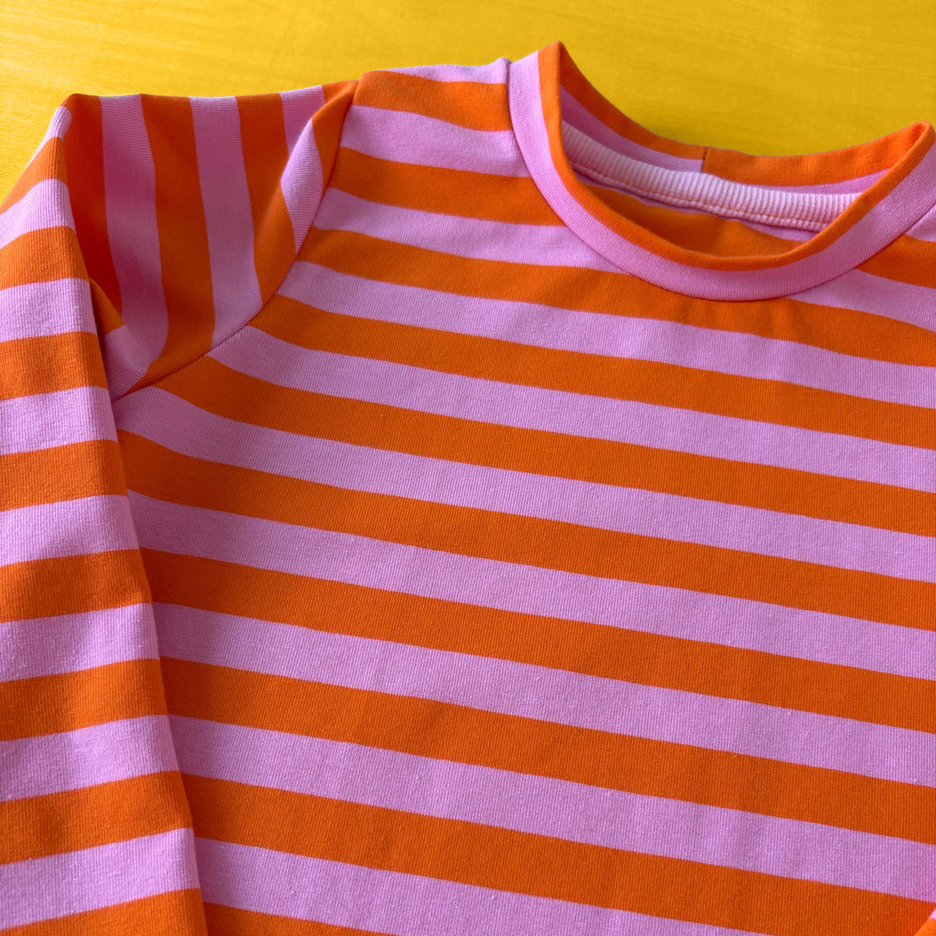 Langarmshirt „Streifenliebe“ – Größe 128