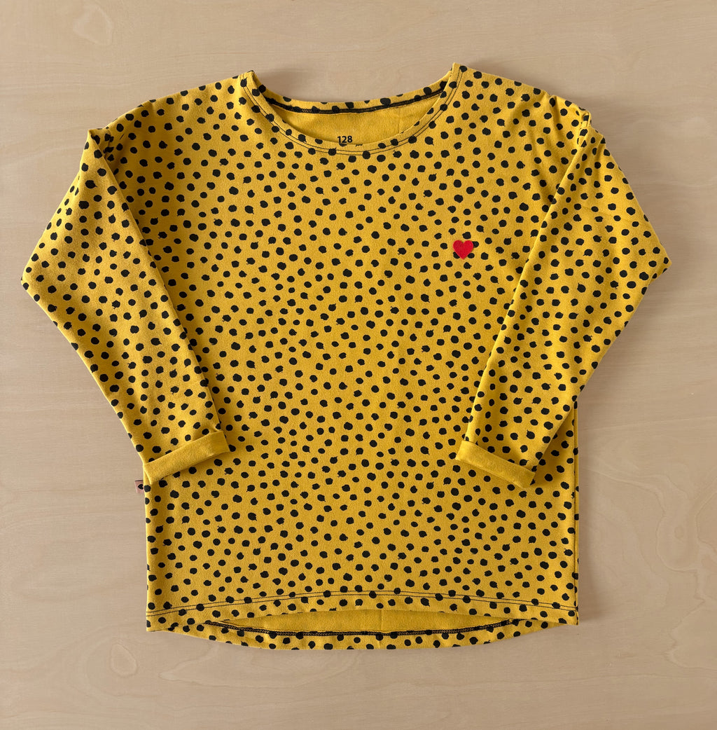 Oversized-Longsleeve mit Punkte-Print – Gr. 128
