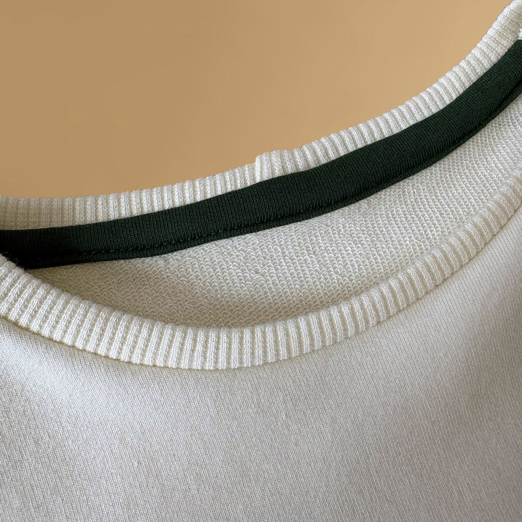 Handmade Kinderpullover aus French Terry – Größe 104/110