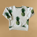 Handmade Kinderpullover aus French Terry – Größe 104/110