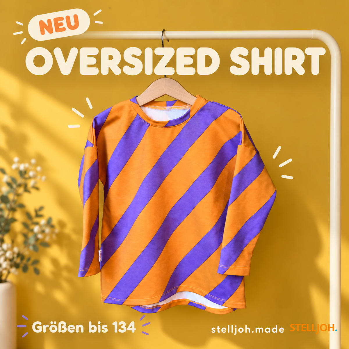 Oversized Shirt „Sunny Stripe"